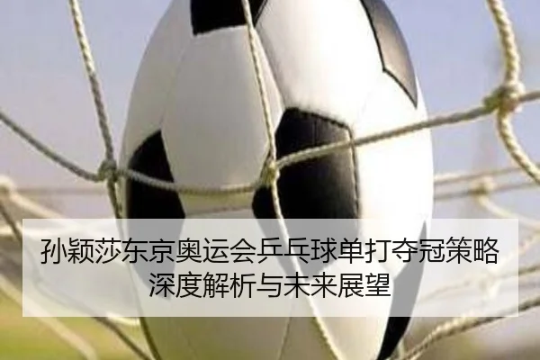 孙颖莎东京奥运会乒乓球单打夺冠策略深度解析与未来展望